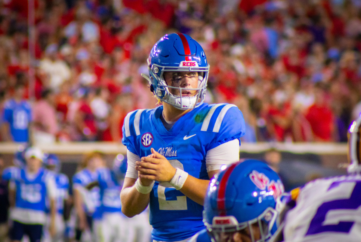 Ole Miss Quarterback Jaxson Dart during the Week 5 matchup vs. LSU.